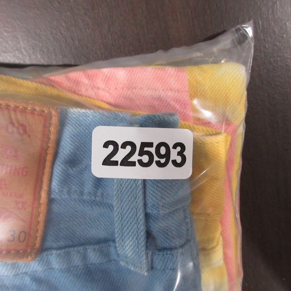 Levis Jeans Mens 30x30 Tie Dye Water Color 501 '93 Button Fly Denim Premium EUC - Picture 11 of 11